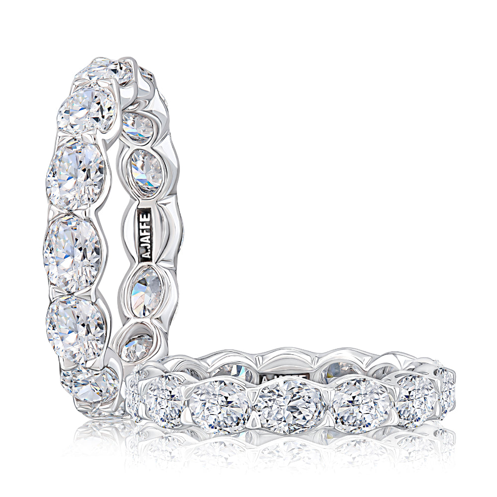 A. Jaffe Platinum Oval Diamond Eternity Band