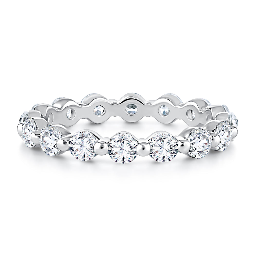 A. Jaffe 18k Gold Single Prong Round Diamond Eternity Band