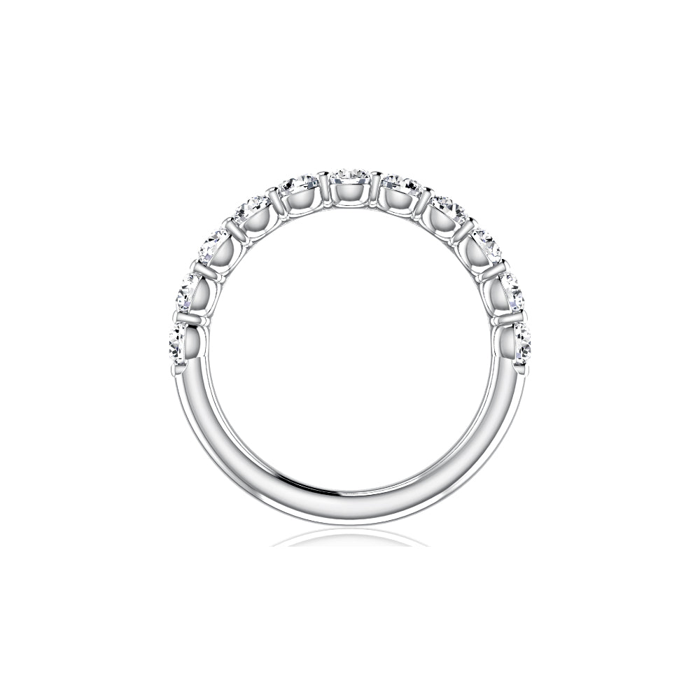 A. Jaffe 14k Gold Round Diamond Halfway Wedding Band