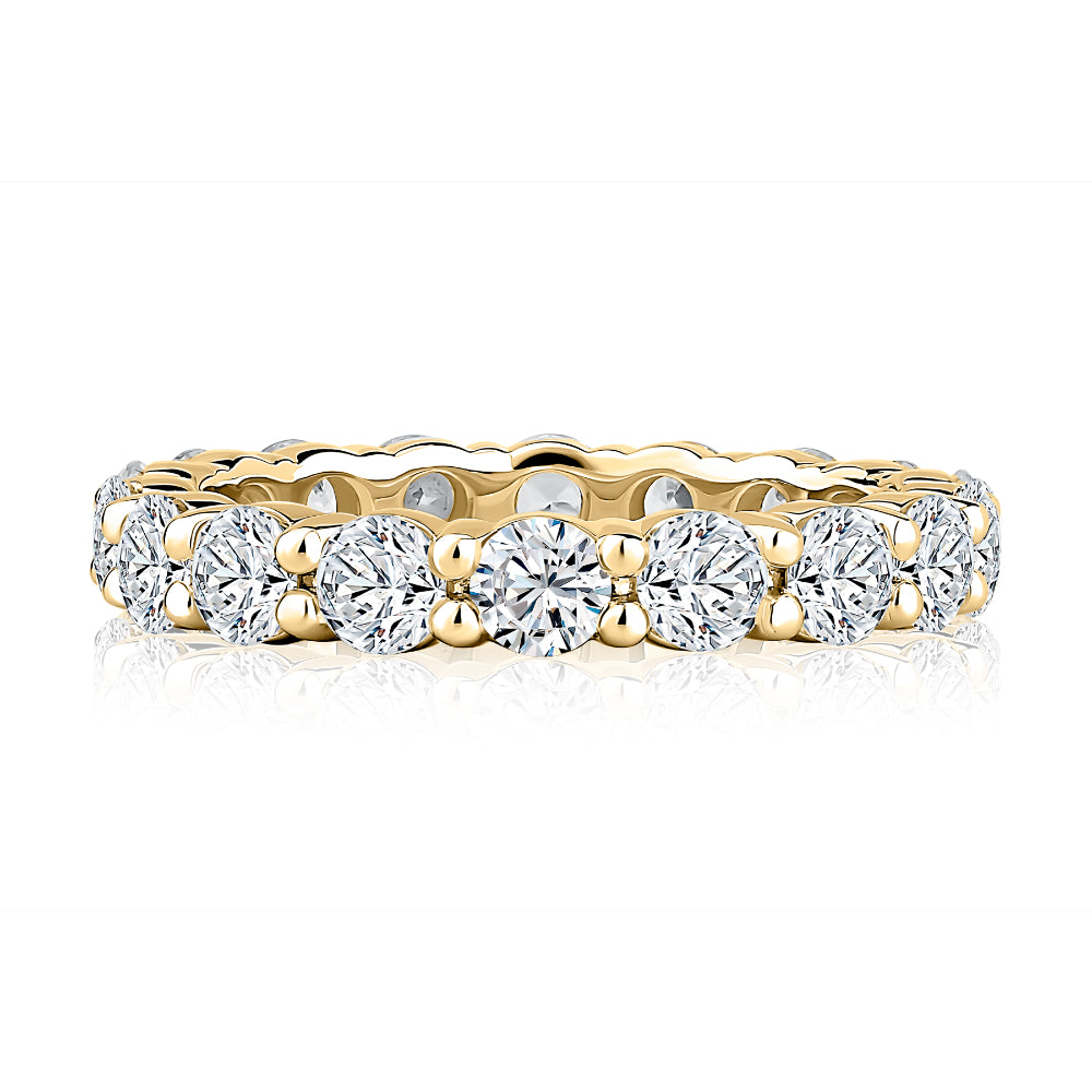 A. Jaffe 14k Gold Shared Prong Round Diamond Eternity Band