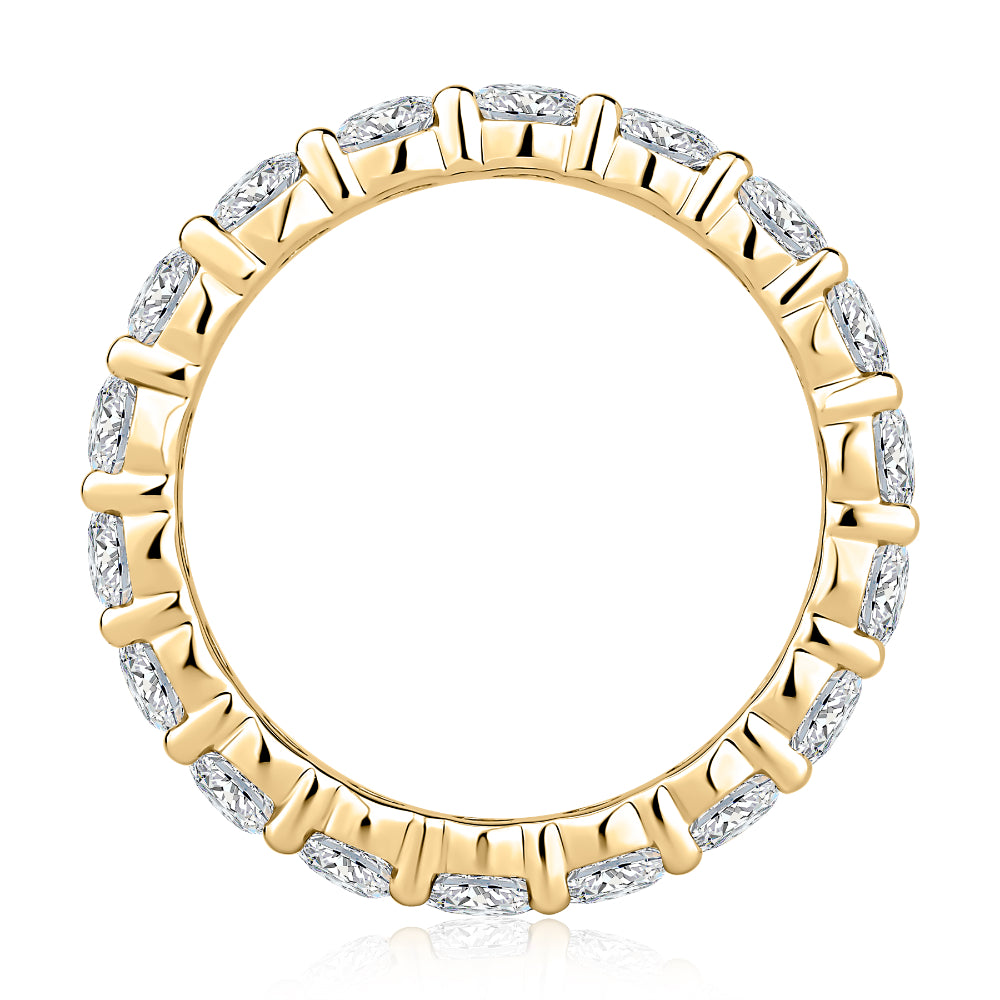 A. Jaffe 14k Gold Shared Prong Round Diamond Eternity Band