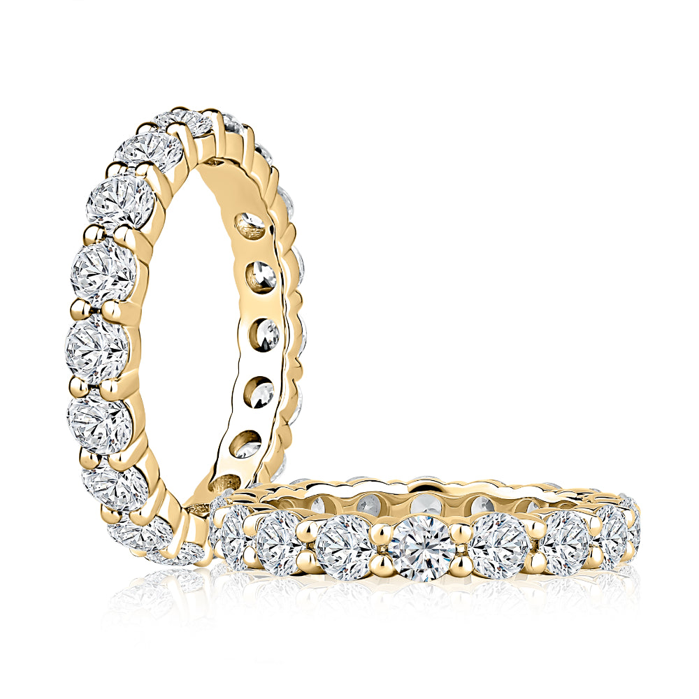 A. Jaffe 14k Gold Shared Prong Round Diamond Eternity Band