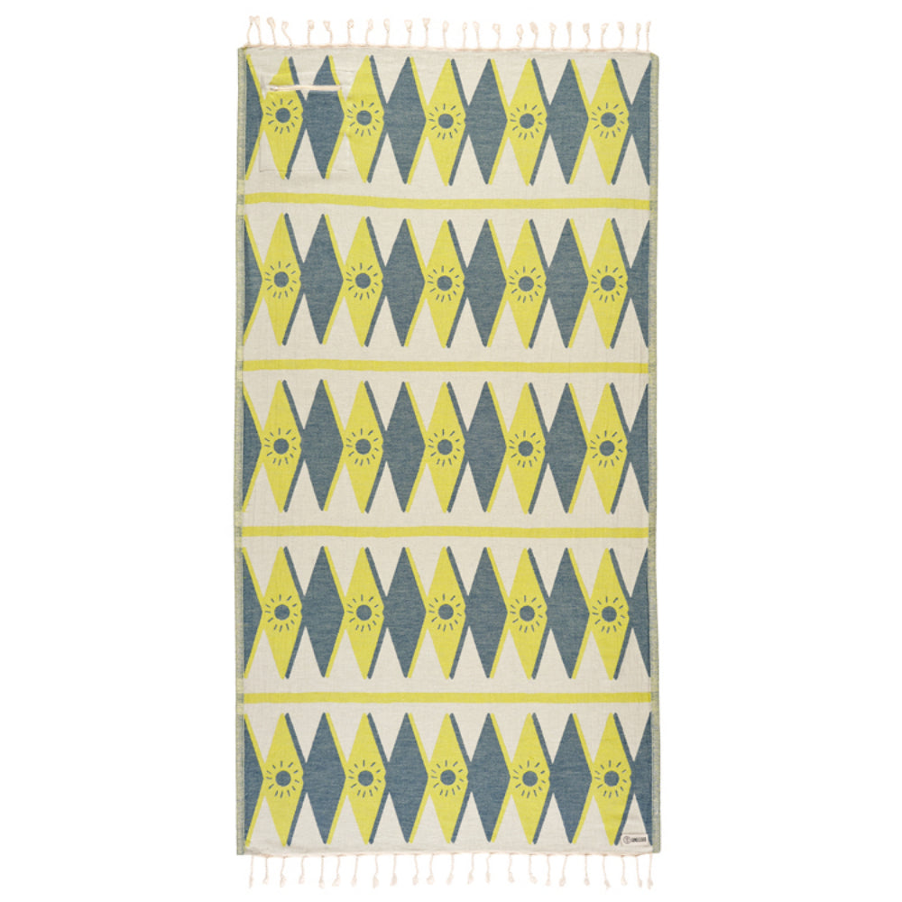 Sand Cloud Tartan With Zip Pocket Beach Towel