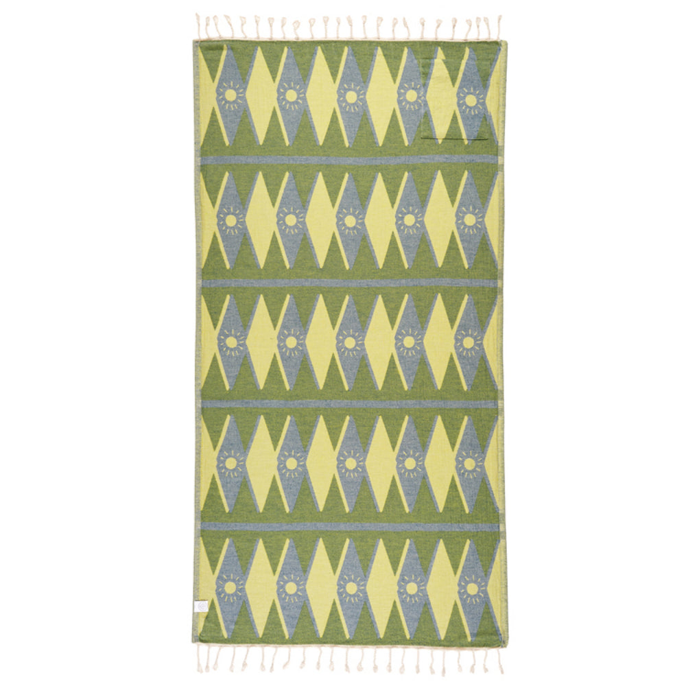 Sand Cloud Tartan With Zip Pocket Beach Towel