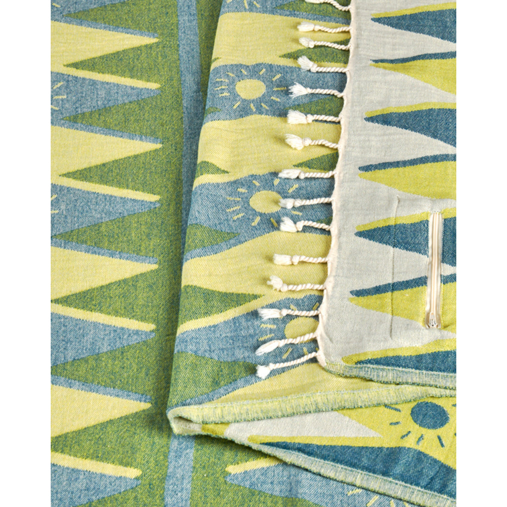 Sand Cloud Tartan With Zip Pocket Beach Towel