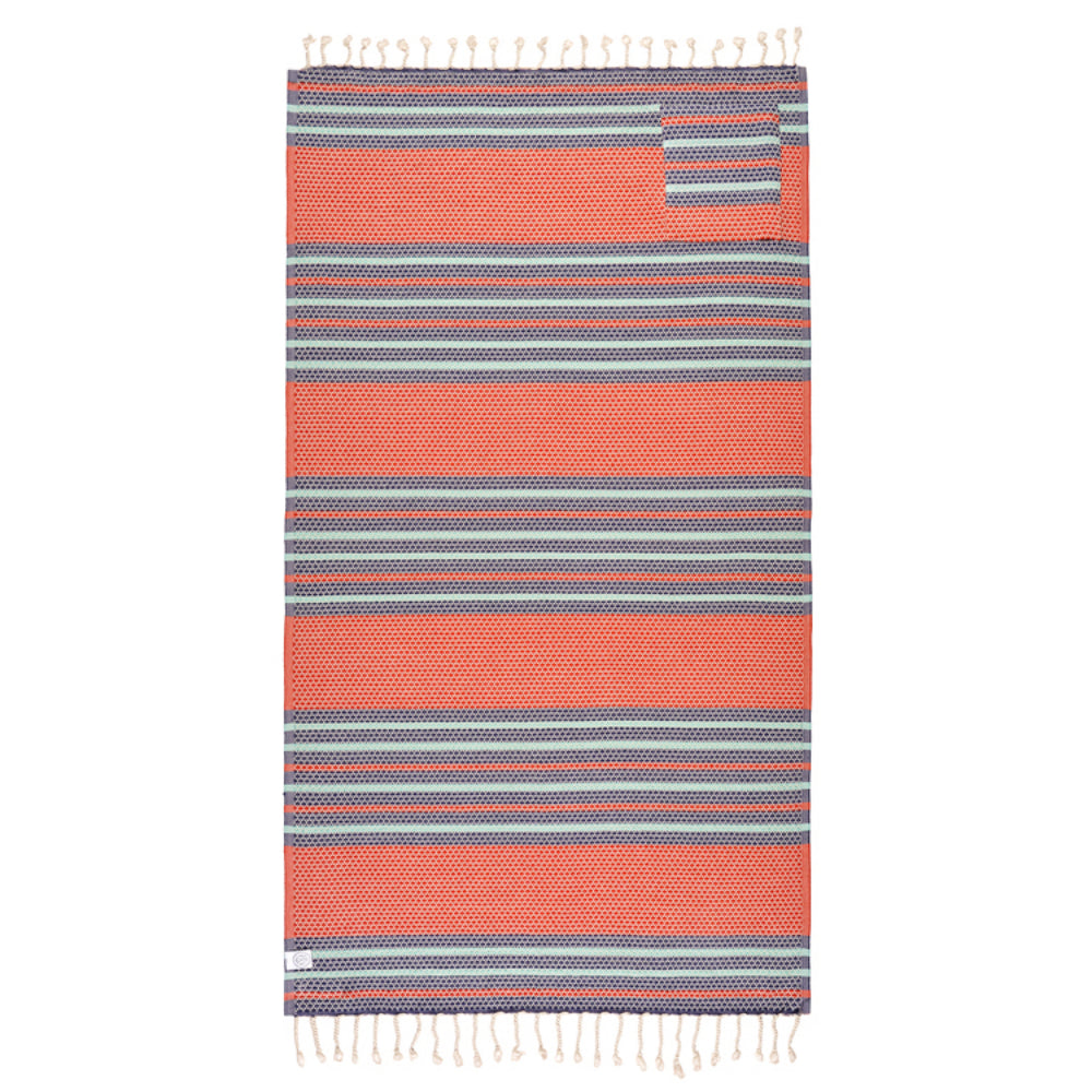 Sand Cloud Candy Stripe Beach Towel With Zip Pocket