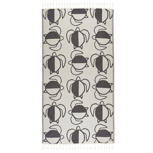 Sand Cloud Turtle Checkers Beach Towel
