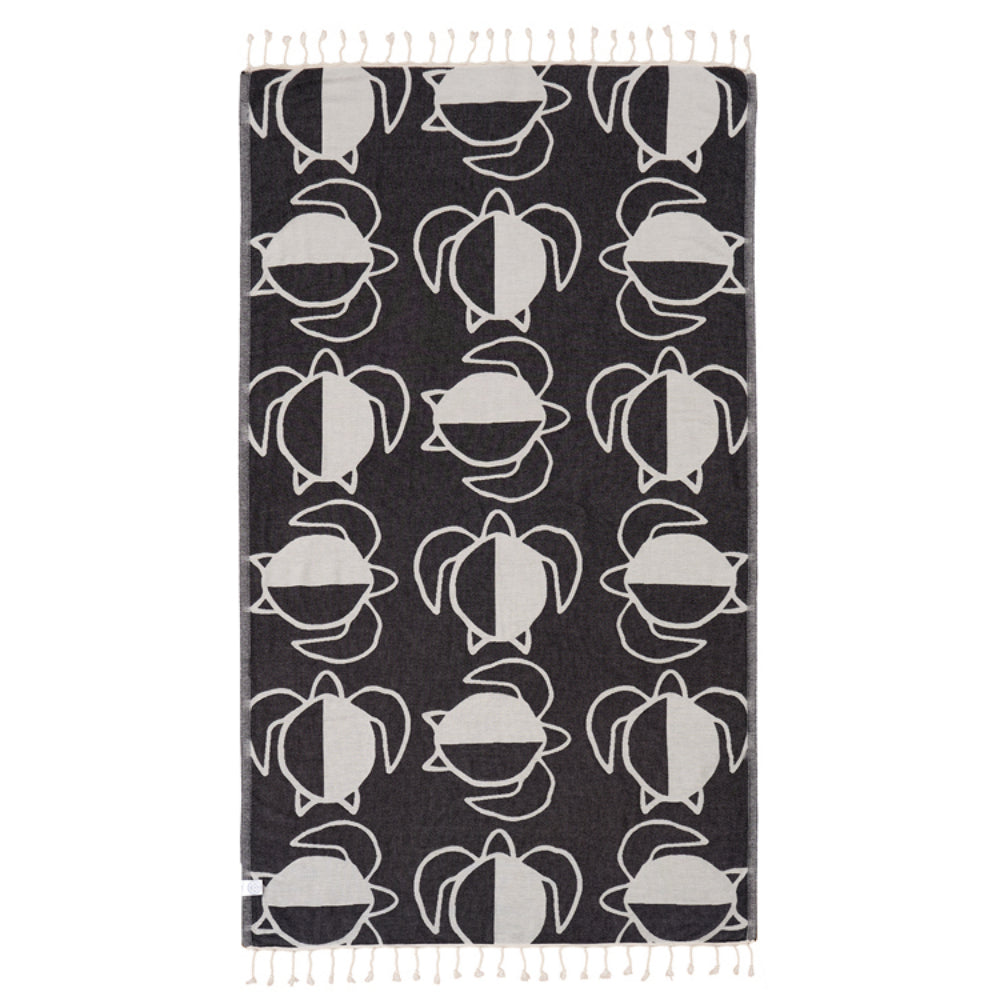 Sand Cloud Turtle Checkers Beach Towel