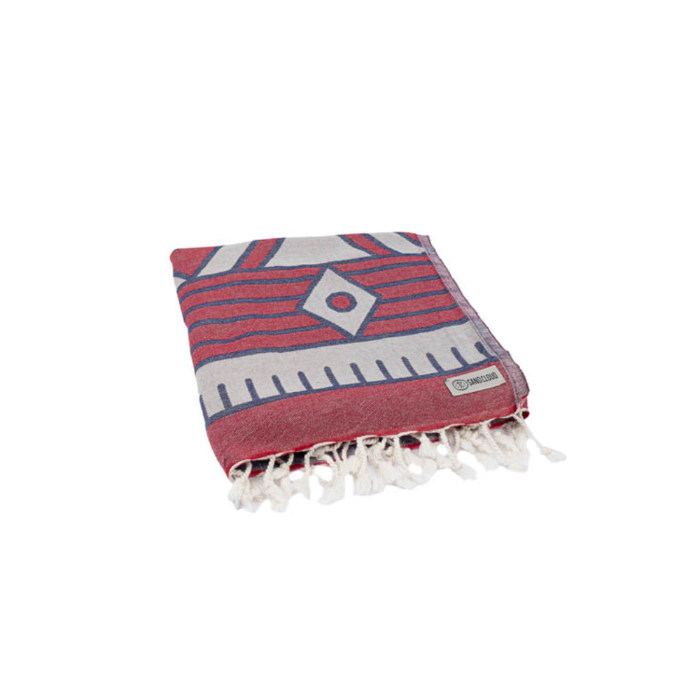 Sand Cloud Diamond Turtle with Zip Pocket Beach Towel