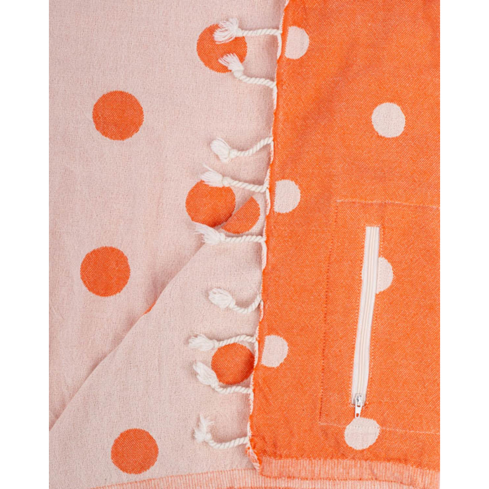 Sand Cloud Polka Dots Beach Towel With Zip Pocket