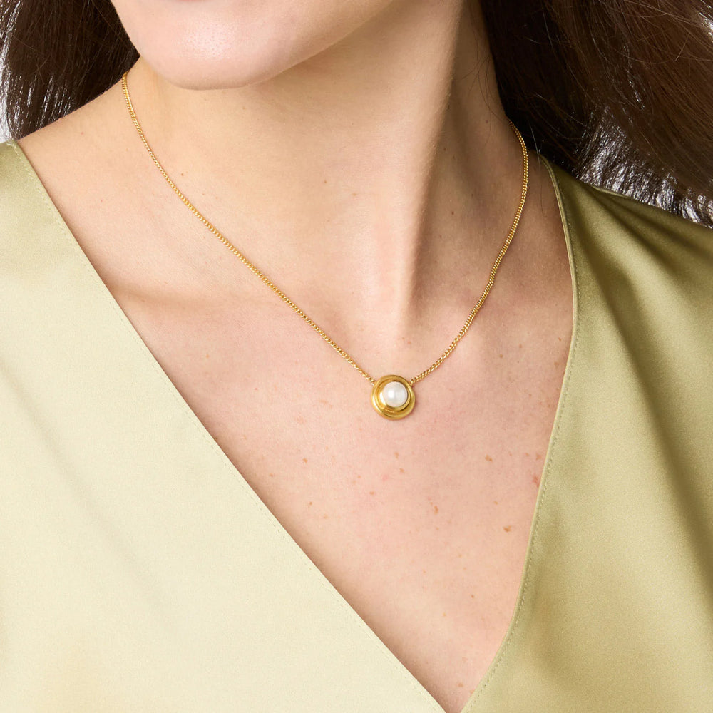 Julie Vos Wave Stone Delicate Necklace