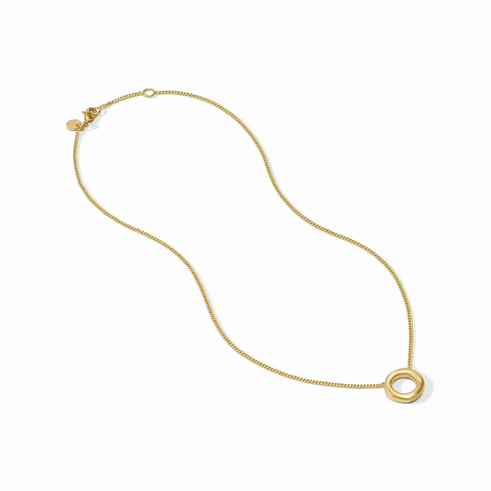 Julie Vos Wave Circle Delicate Necklace