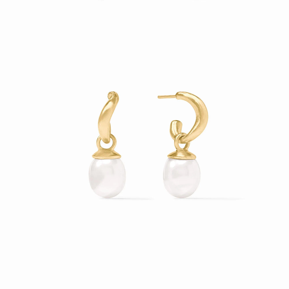 Julie Vos Wave Hoop & Charm Earrings