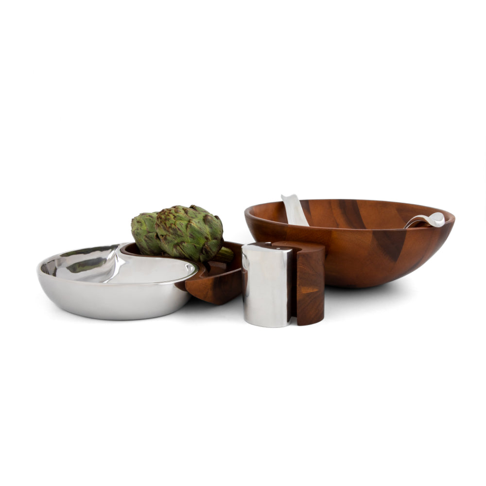 Nambe Yin Yang Cheeseboard With Spreader