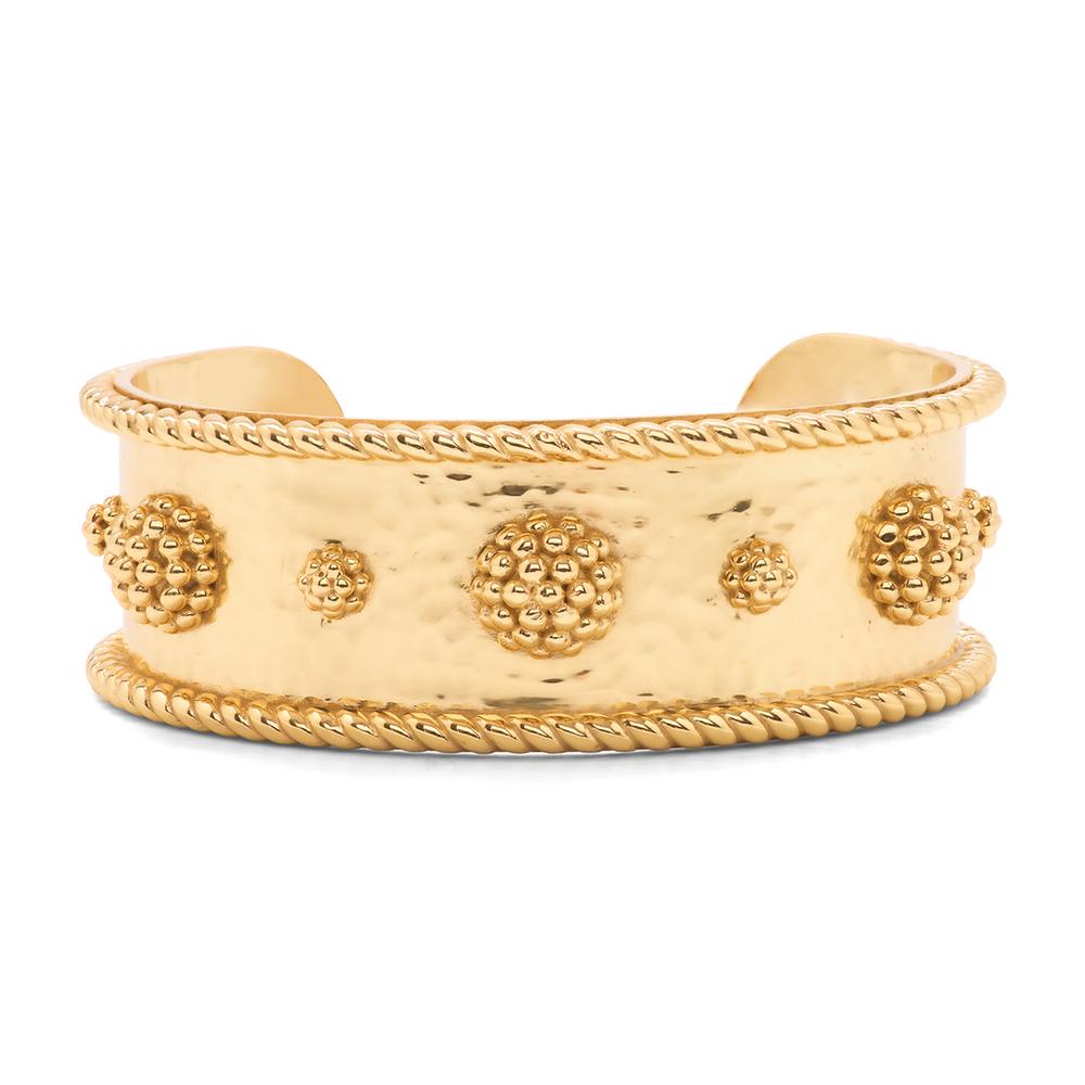 Hammered Gold Cuff in 14ky Gold 6mm | Laine Benthall
