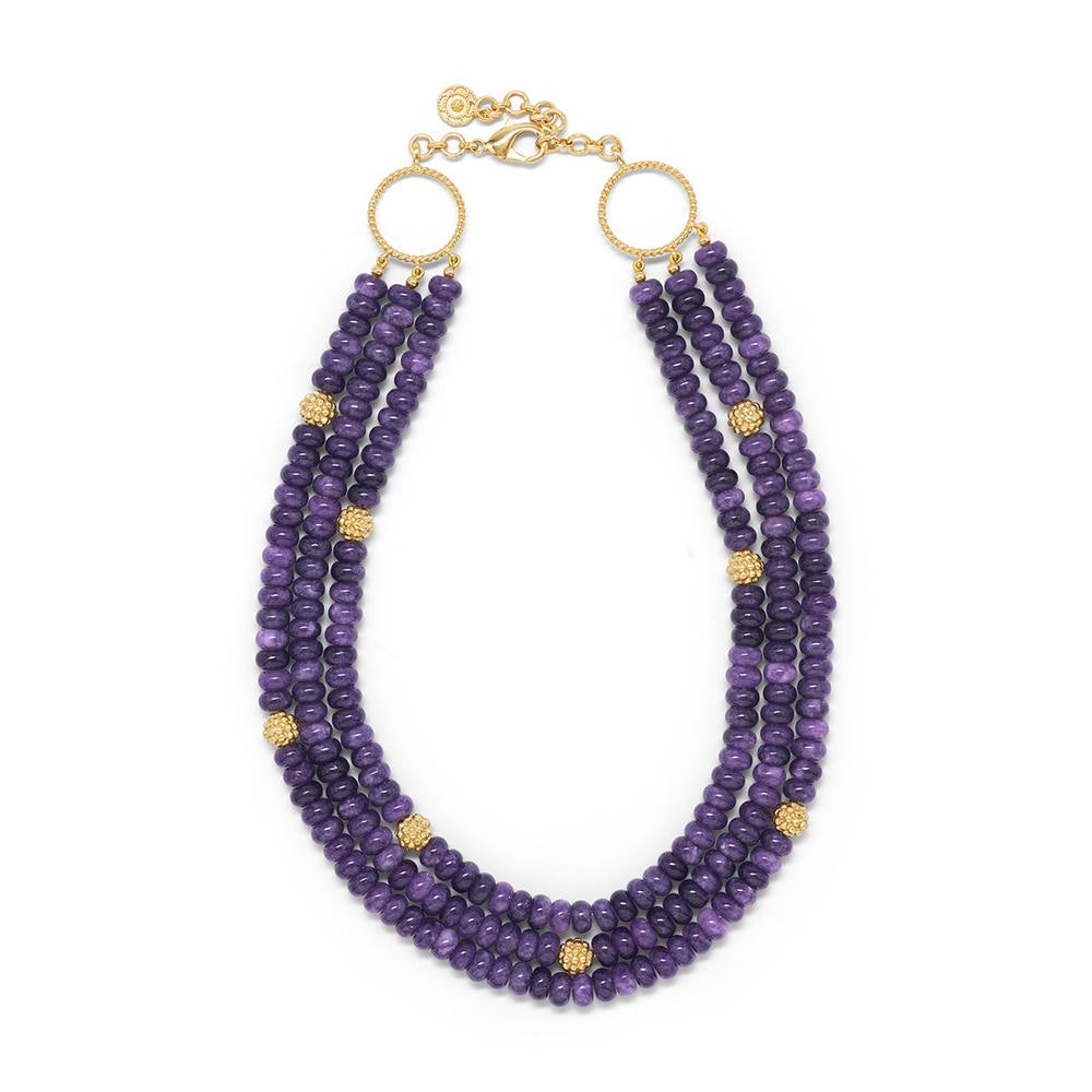 Capucine De Wulf Berry & Bead Triple Strand Necklace