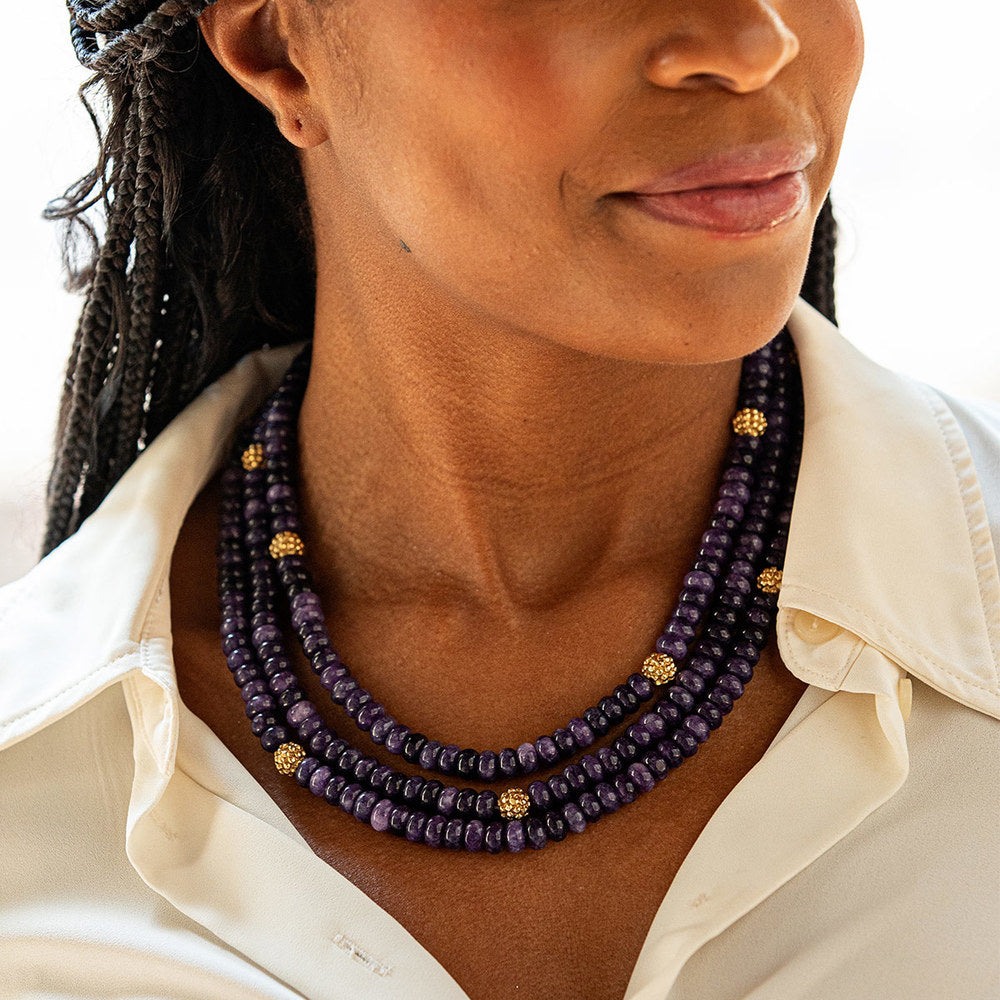 Capucine De Wulf Berry & Bead Triple Strand Necklace