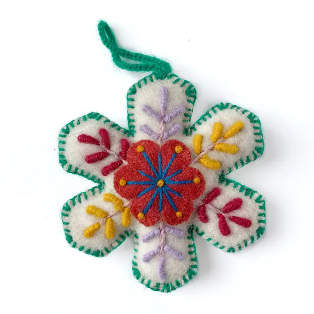 Ornaments 4 Orphans Embroidered Snowflake Christmas Ornament