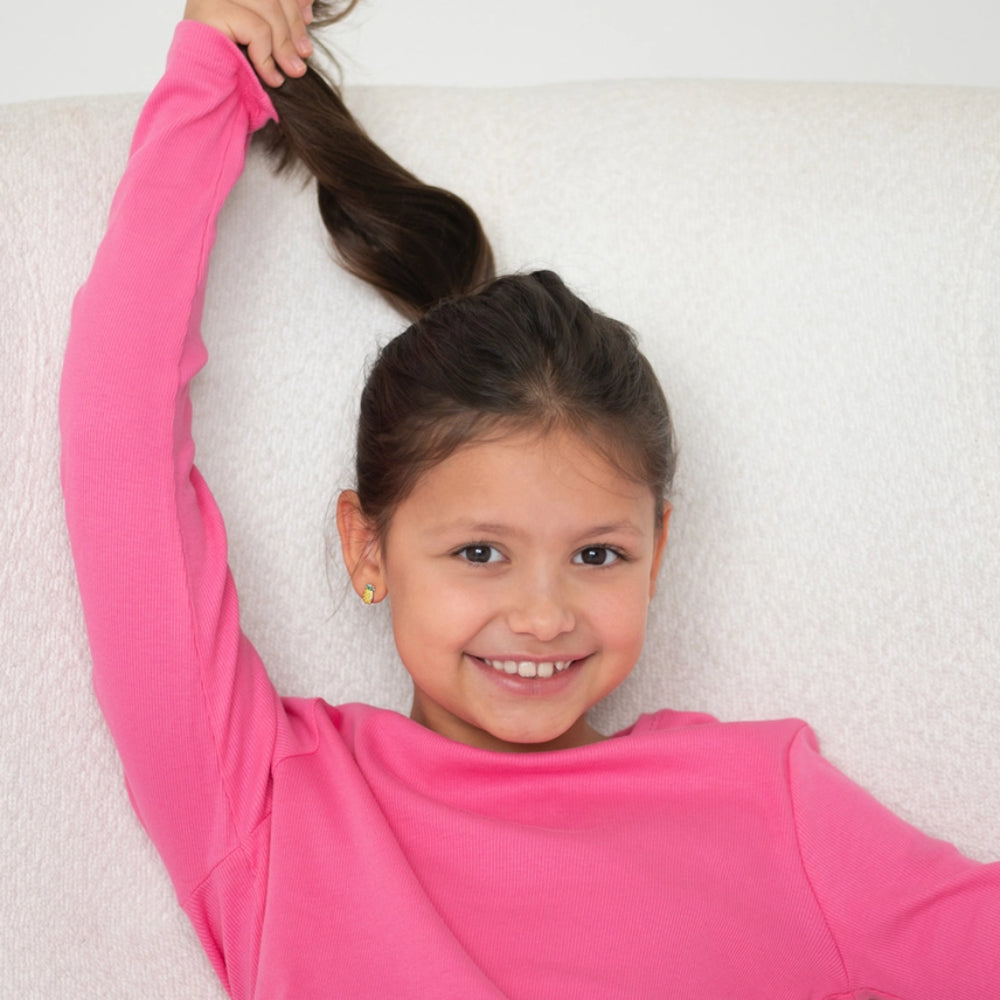 Children's Sterling Silver & Enamel Lucky Pineapple Earrings