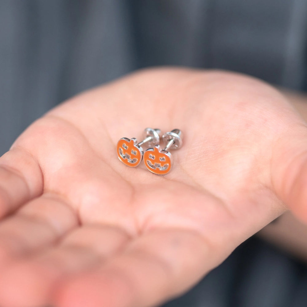 Children's Jack-O'-Lantern Earrings