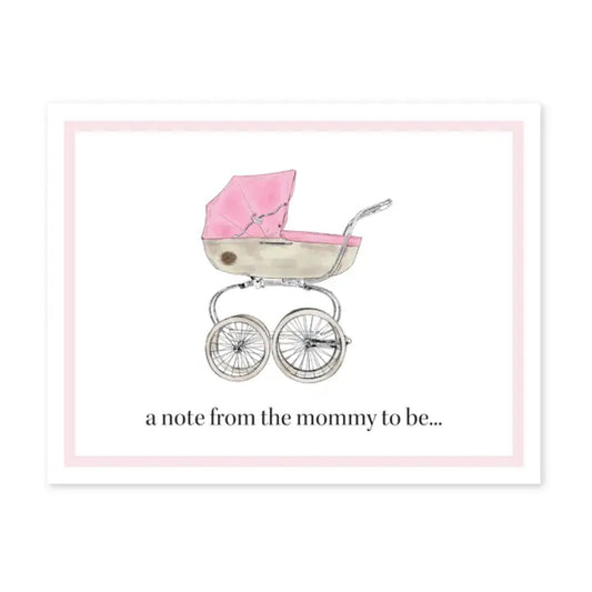 Mommy To Be Carriage Foldover Cards