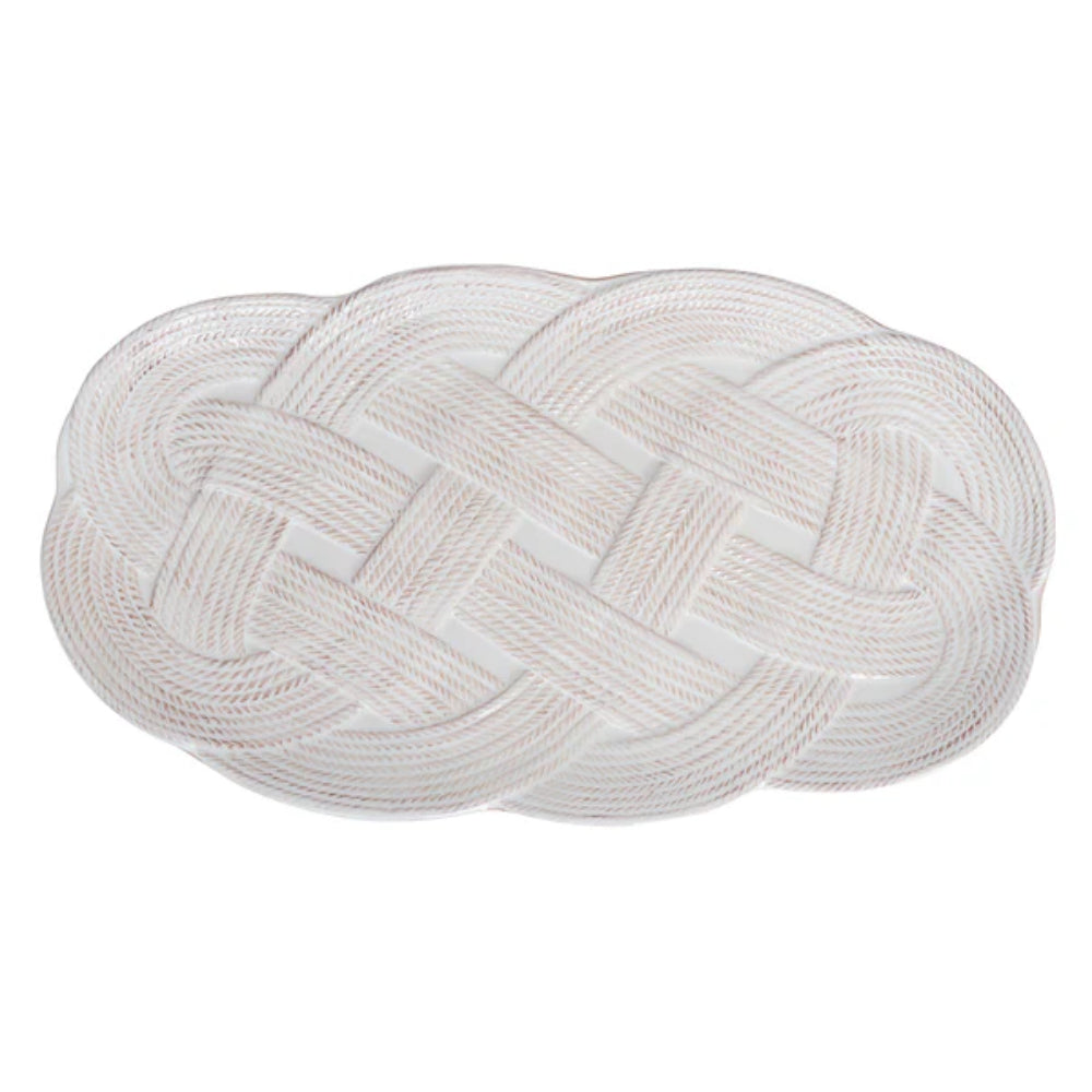 Juliska Le Panier Mystic Knot 15" Hostess Tray - Whitewash