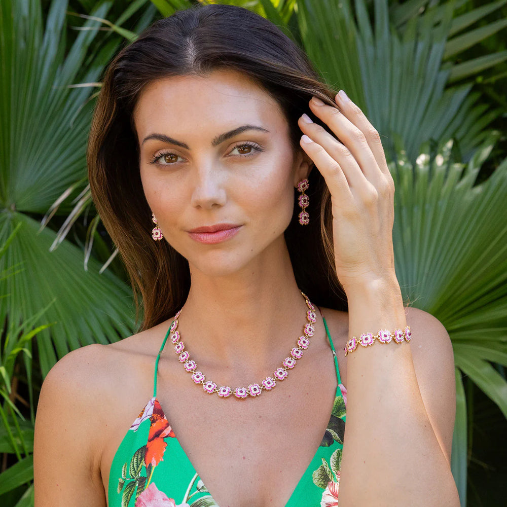 Capucine De Wulf Dianthus Linear Earrings