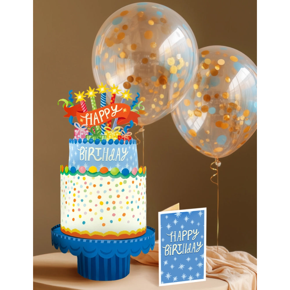 Confetti Birthday Cake Pop-Up Greeting Cards