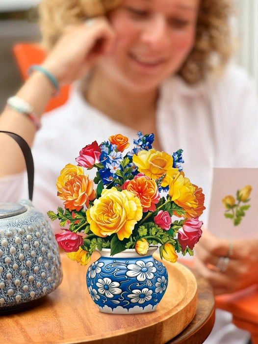 FreshCut Paper LLC Sorbet Roses Mini Greeting Card