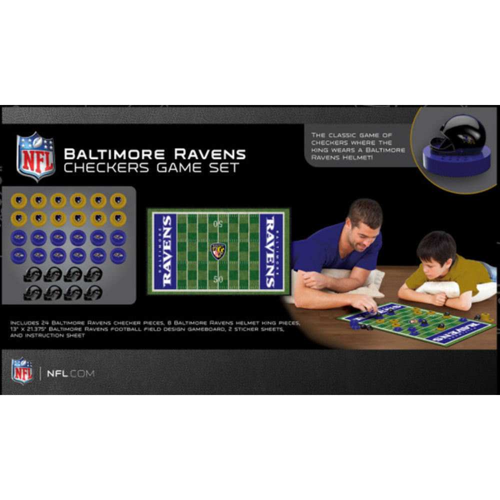Masterpieces Puzzles Baltimore Ravens NFL Checkers Board Game