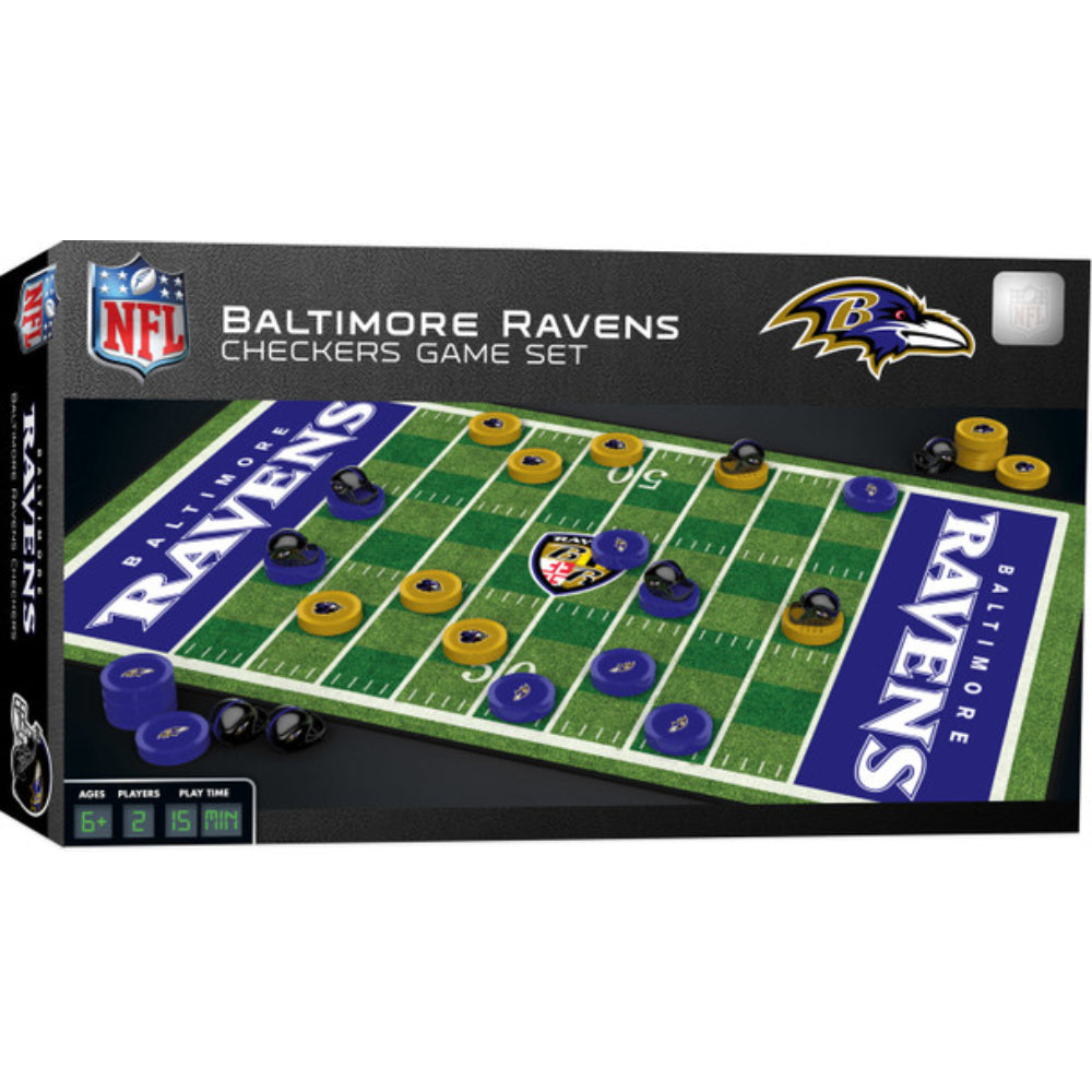 Masterpieces Puzzles Baltimore Ravens NFL Checkers Board Game