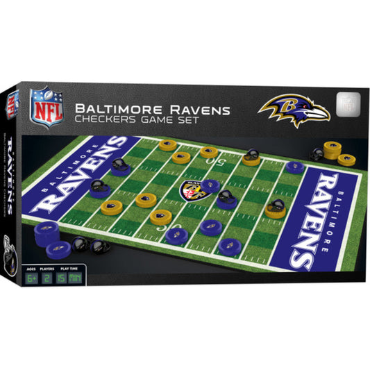Masterpieces Puzzles Baltimore Ravens NFL Checkers Board Game