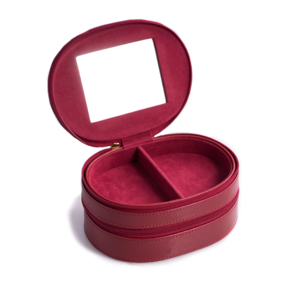 Bey/Berk Red Lizard Leather Jewelry Box
