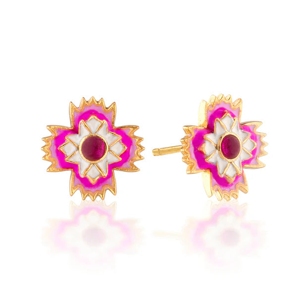 Capucine De Wulf Dianthus Stud Earrings