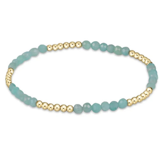 enewton 6.25" Blissful Pattern 2.5mm Bead Gemstone Bracelet - Amazonite