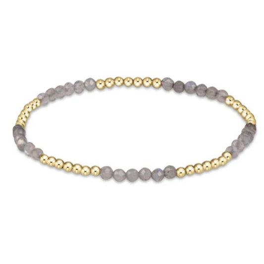 enewton 6.25" Blissful Pattern 2.5mm Bead Gemstone Bracelet - Labradorite