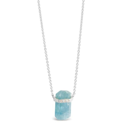 Dune Blue Ice Aquamarine Necklace