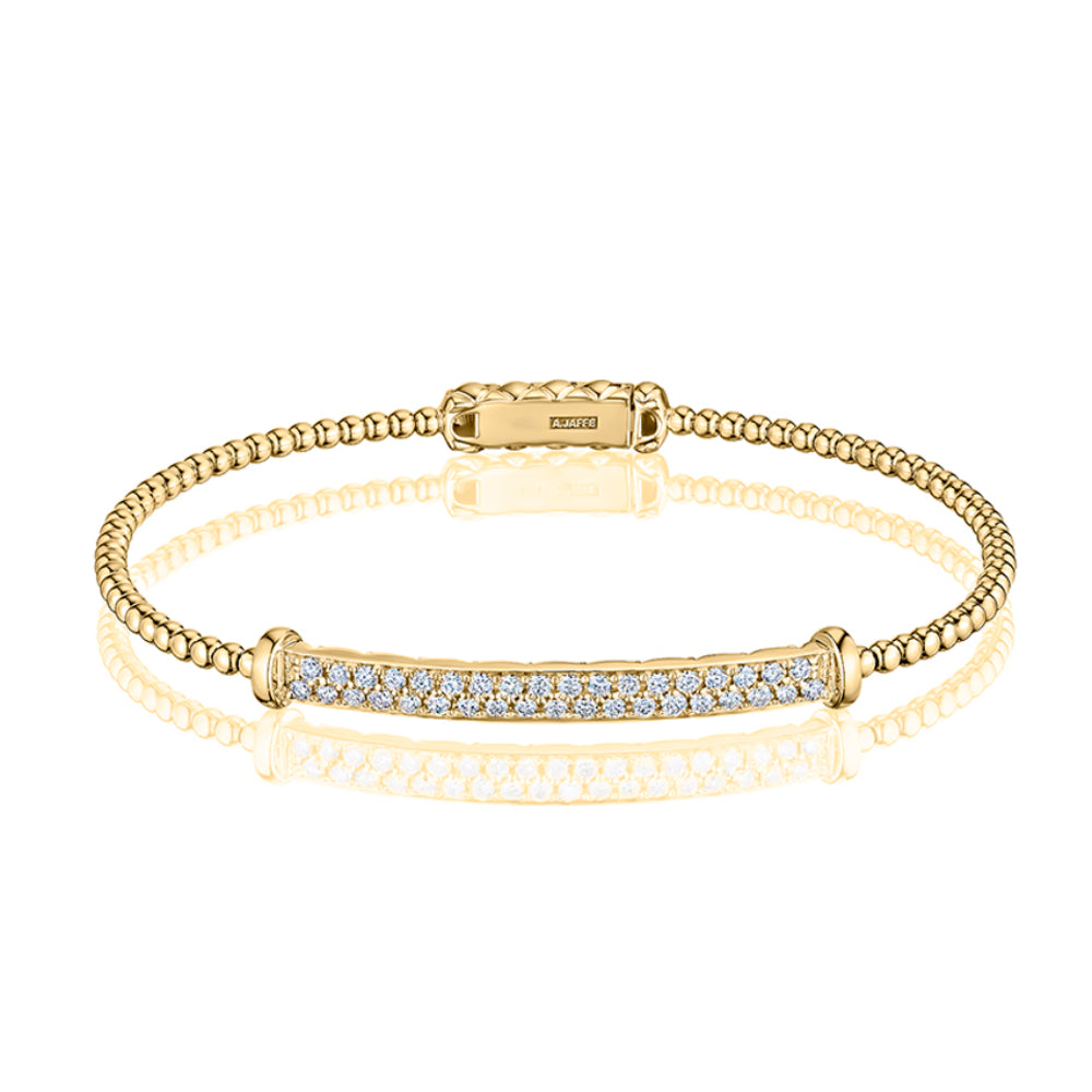 A. Jaffe 14k Gold Flexible Bangle with Diamonds