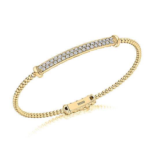 A. Jaffe 14k Gold Flexible Bangle with Diamonds