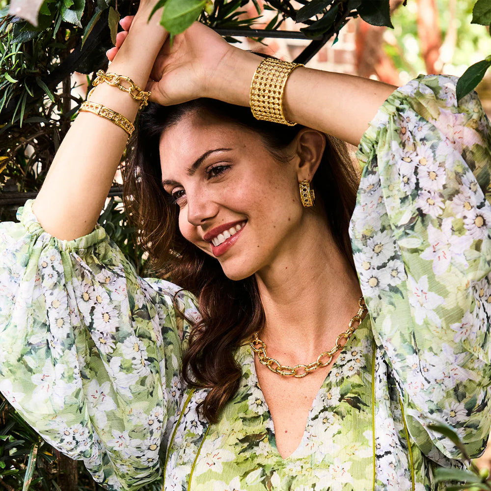 Capucine De Wulf Bangkok Bamboo Link Necklace - 18"