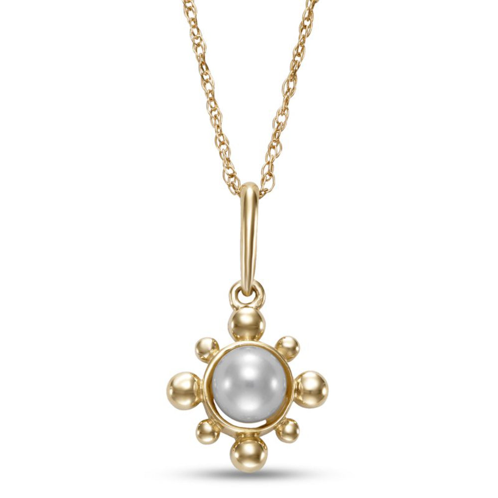 Mastoloni 14k Gold Freshwater Pearl Pendant Necklace