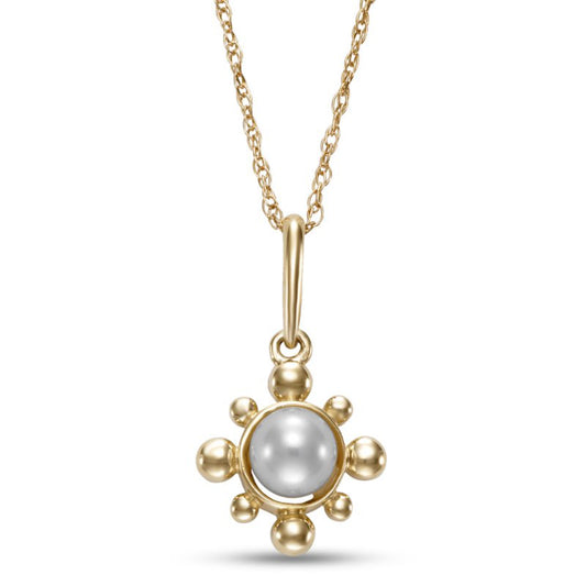 Mastoloni 14k Gold Freshwater Pearl Pendant Necklace