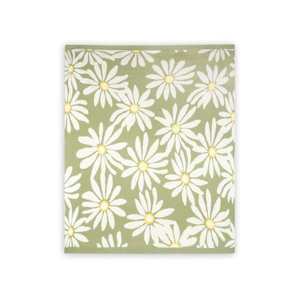 Viverano Organics Wildflower Organic Jacquard Knit Baby Blanket