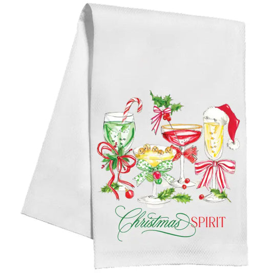 RosanneBeck Collections Christmas Spirit Holiday Cocktails Kitchen Towel