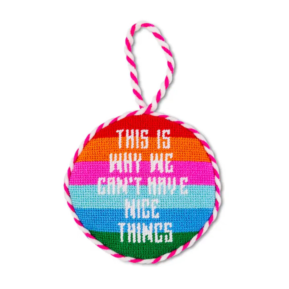 Furbish Studio Nice Things Needlepoint Ornament