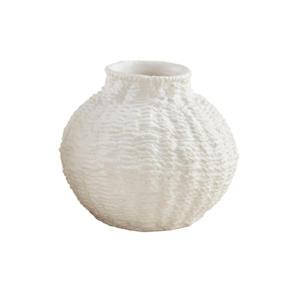 Mud Pie Woven Ceramic Vase