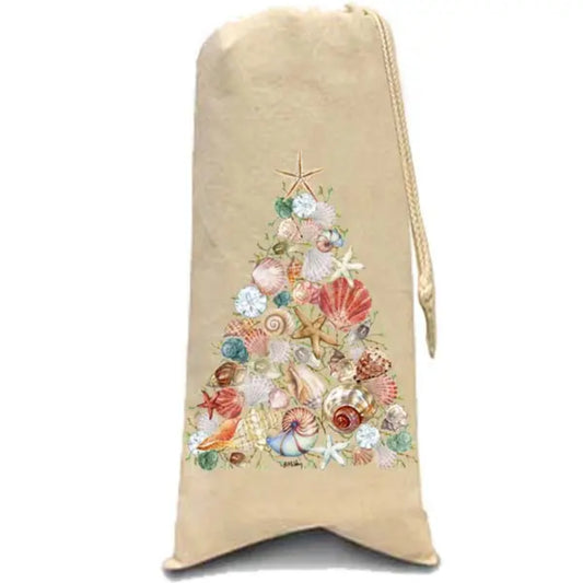 Christmas- Seashell Tree Wine Bag