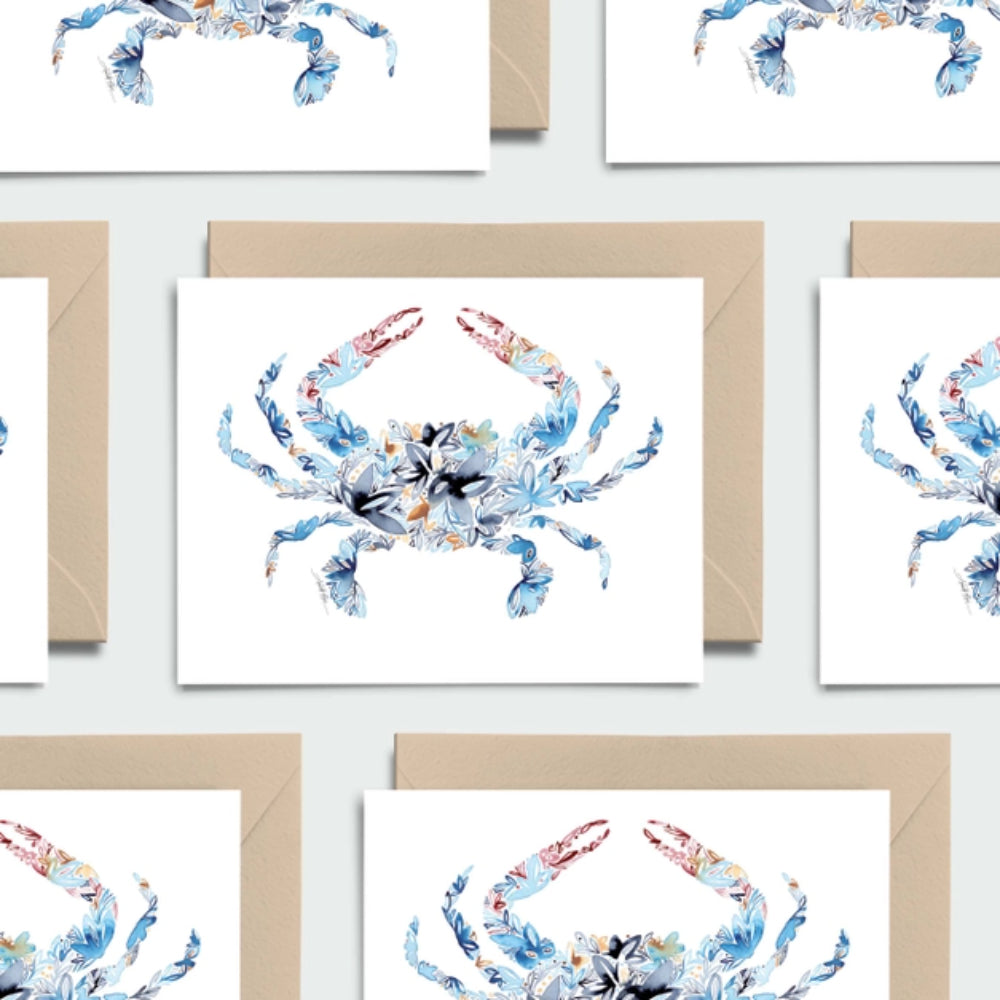 Amanda Klein Co. Blue Crab Notecard Set