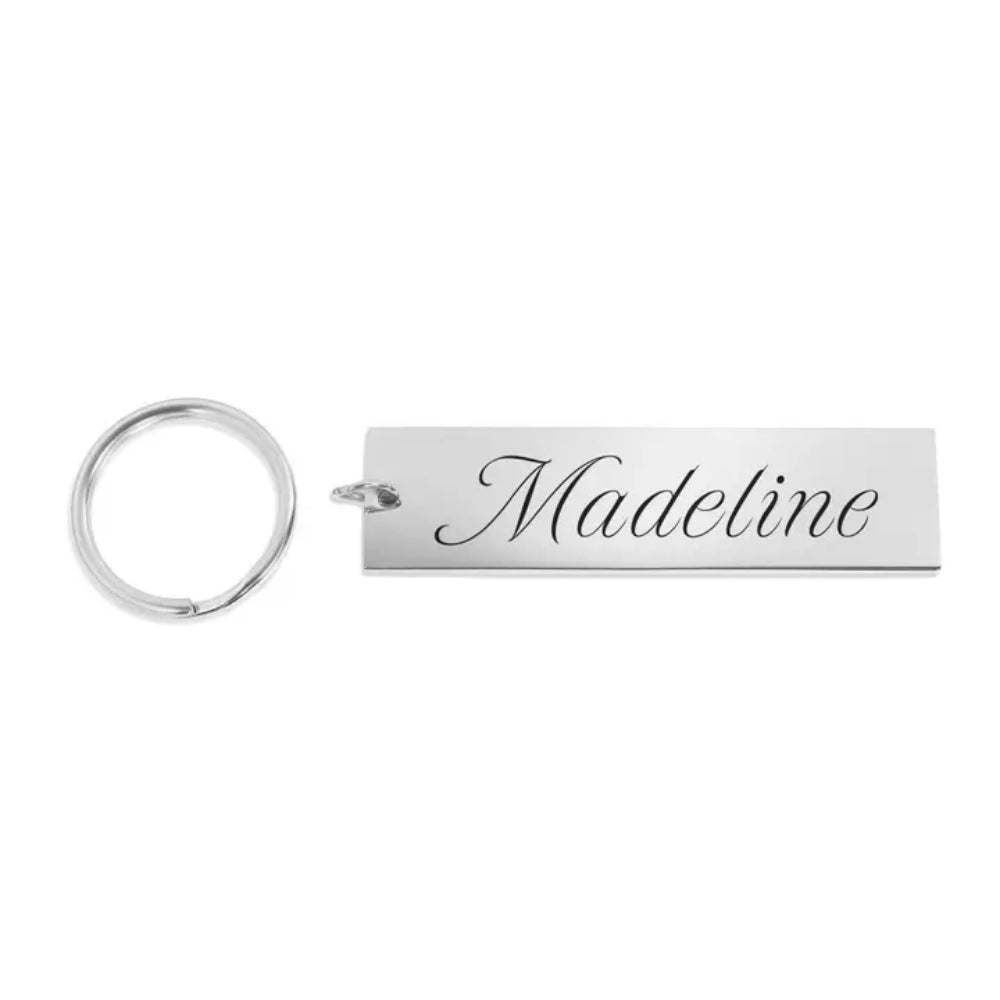 Stainless Steel Engravable Blank Rectangle Keychain