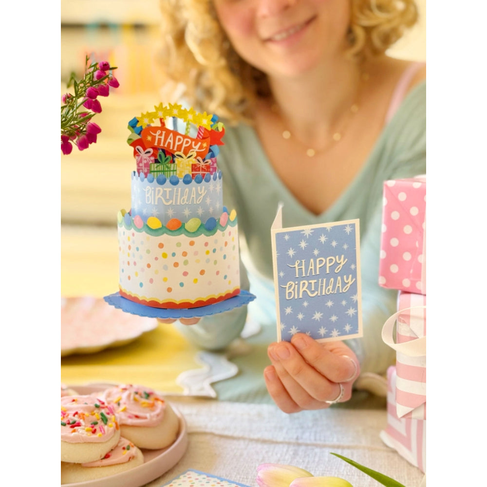 Mini Confetti Birthday Cake Greeting Cards